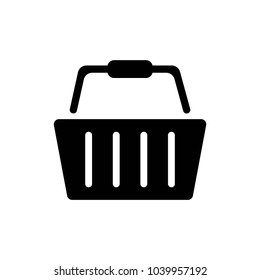 shopping basket icon vector