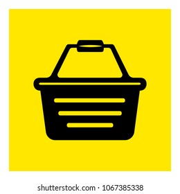 shopping basket icon vector