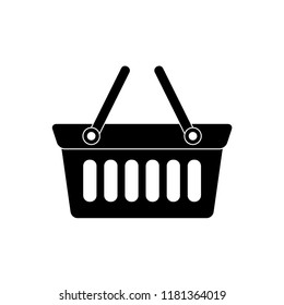 Shopping basket icon vector 