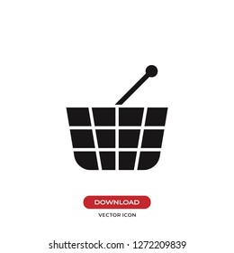 Shopping basket icon vector