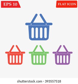 Shopping Basket icon vector