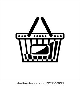Shopping Basket Icon Vector Art Illustration