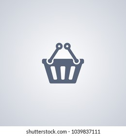 Shopping basket icon, vector best flat icon on white background , EPS 10