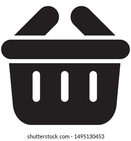 Shopping basket icon vector black