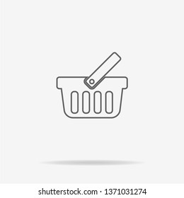 Shopping basket icon. Vector concept illustration for design.