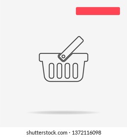 Shopping basket icon. Vector concept illustration for design.