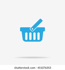 Shopping basket icon. Vector concept illustration for design.
