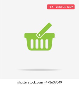 Shopping basket icon. Vector concept illustration for design.