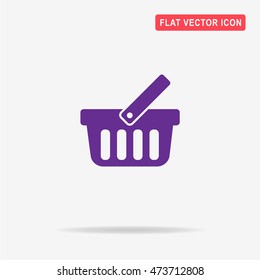 Shopping basket icon. Vector concept illustration for design.