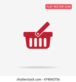 Shopping basket icon. Vector concept illustration for design.