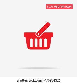 Shopping basket icon. Vector concept illustration for design.