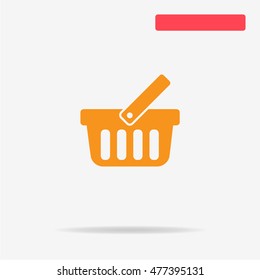 Shopping basket icon. Vector concept illustration for design.