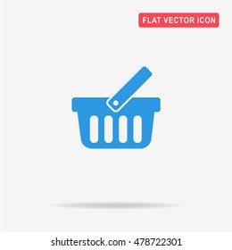 Shopping basket icon. Vector concept illustration for design.