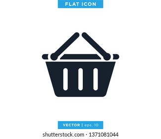 Shopping Basket Icon Vector Design Template
