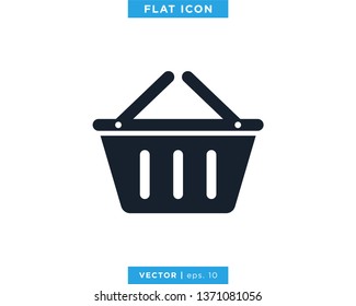 Shopping Basket Icon Vector Design Template