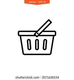 Shopping basket icon vector design template