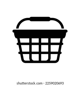 Plantilla de diseño vectorial de icono de cesta de compras