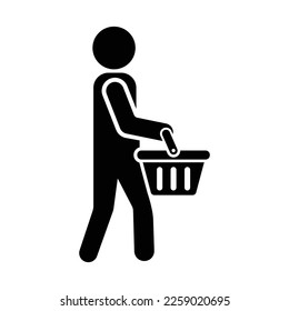 Shopping basket icon vector design template