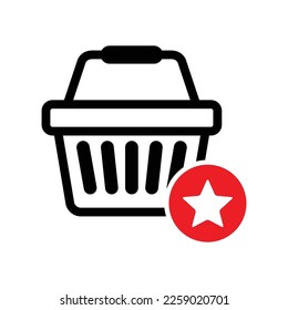 Shopping basket icon vector design template