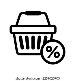 Shopping basket icon vector design template