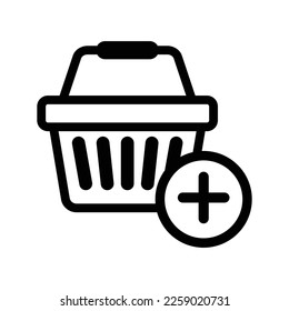Shopping basket icon vector design template