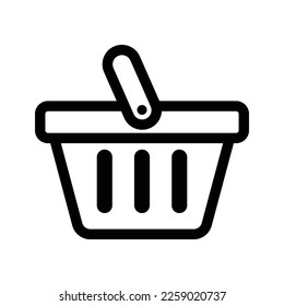 Shopping basket icon vector design template