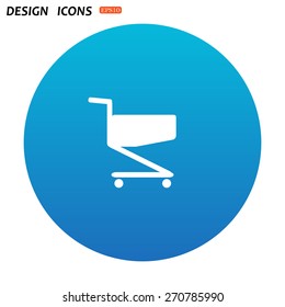 Shopping basket. icon. vector design