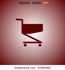 Shopping basket. icon. vector design