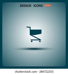 Shopping basket. icon. vector design