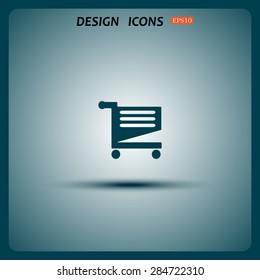Shopping basket. icon. vector design