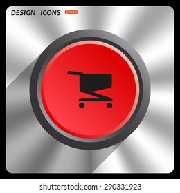 Shopping basket. icon. vector design