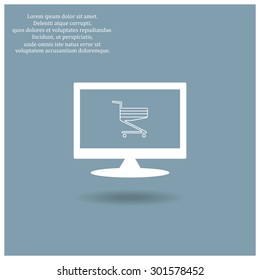 Shopping basket. icon. vector design