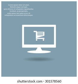 Shopping basket. icon. vector design
