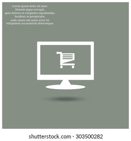 Shopping basket. icon. vector design