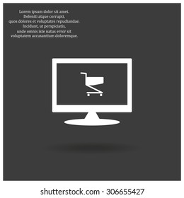 Shopping basket. icon. vector design