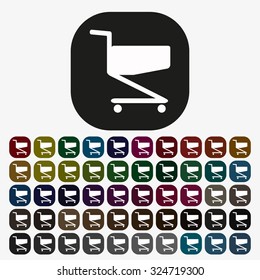 Shopping basket. icon. vector design