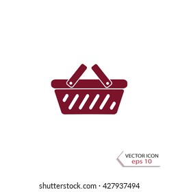 Shopping basket icon, vector design