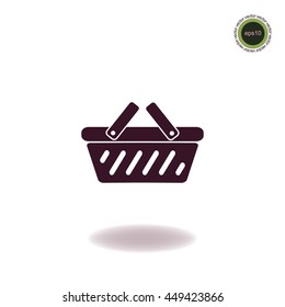 Shopping basket icon, vector design