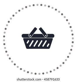 Shopping basket icon, vector design