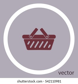Shopping basket icon, vector design
