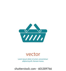 Shopping basket icon, vector design