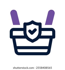 shopping basket icon. vector dual tone icon for your website, mobile, presentation, and logo design.