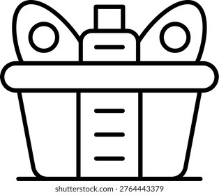 Shopping Basket Icon Vector Element line icon design vector icons