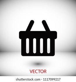 Shopping basket icon vector, Vector EPS 10 illustration style