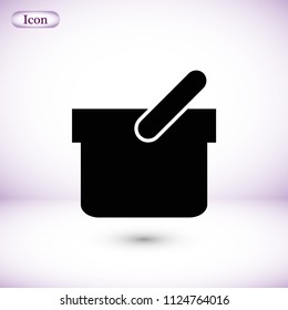 Shopping basket icon, Vector EPS 10 illustration style