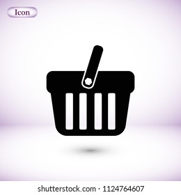 Shopping basket icon vector, Vector EPS 10 illustration style