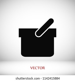 Shopping basket icon, Vector EPS 10 illustration style