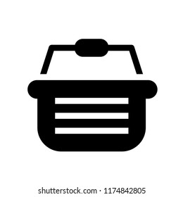 Shopping basket icon vector. EPS 10.