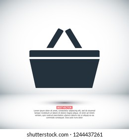 Shopping basket icon. Vector  Eps 10 