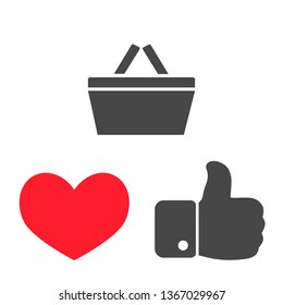 Shopping basket icon. Vector  Eps 10 